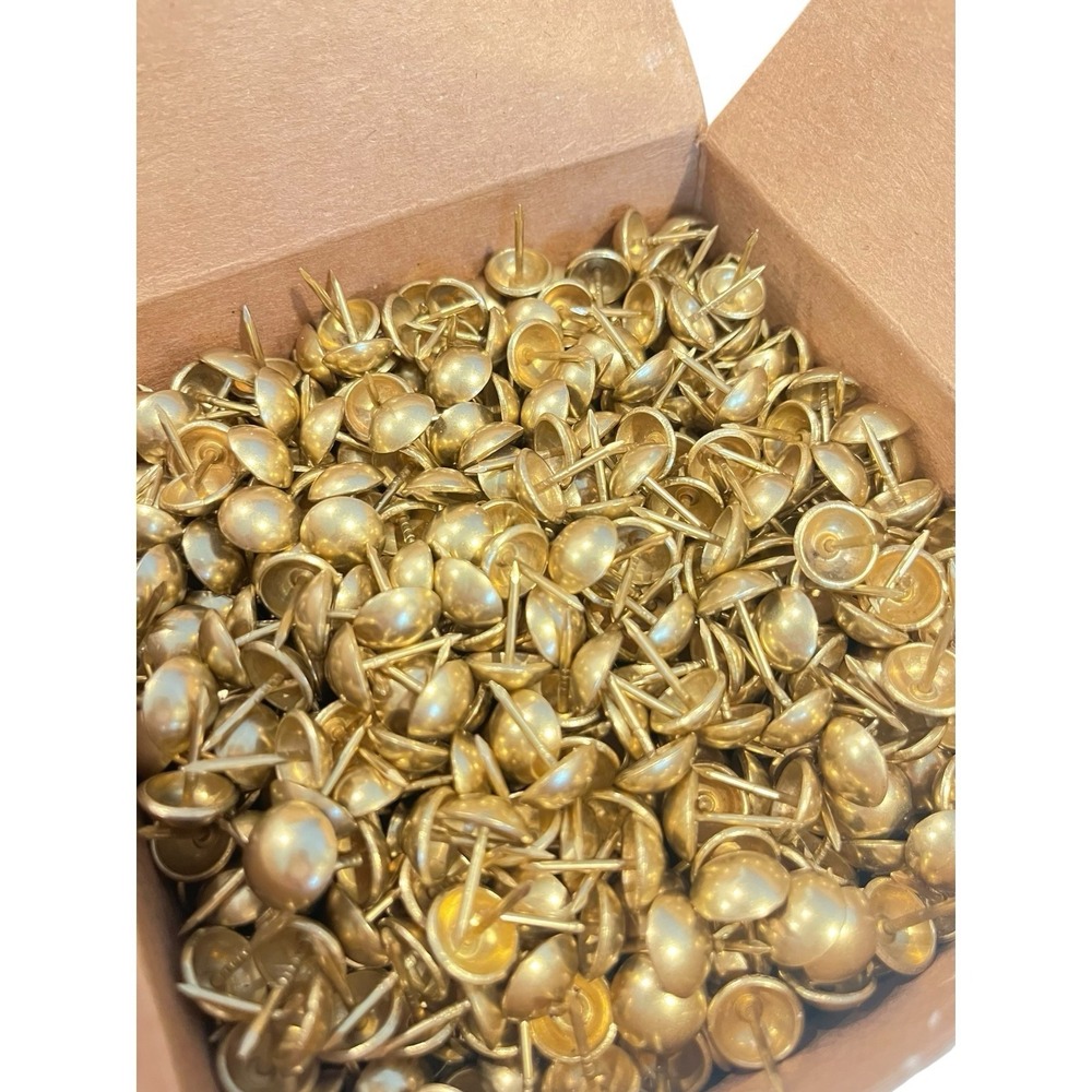 DADS BS912 Brass Plated High Dome 7/16" Decorative Nails Tacks Upholstery 900 Ct